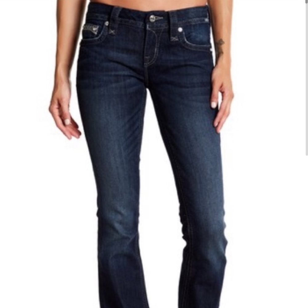 Dark Blue Rock Revival Bootcut Jeans Size 27 NWT